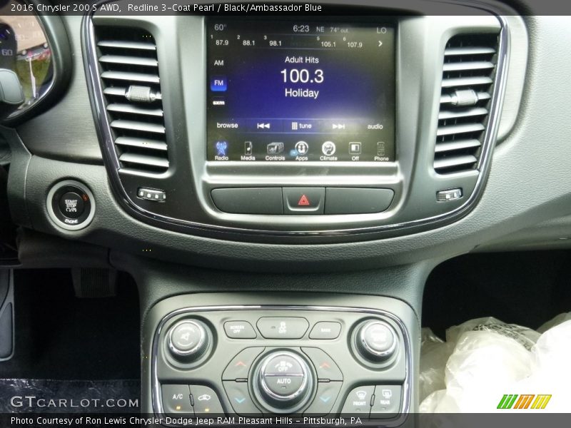 Redline 3-Coat Pearl / Black/Ambassador Blue 2016 Chrysler 200 S AWD