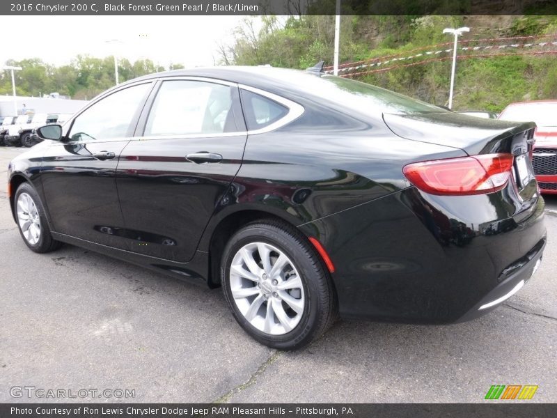 Black Forest Green Pearl / Black/Linen 2016 Chrysler 200 C