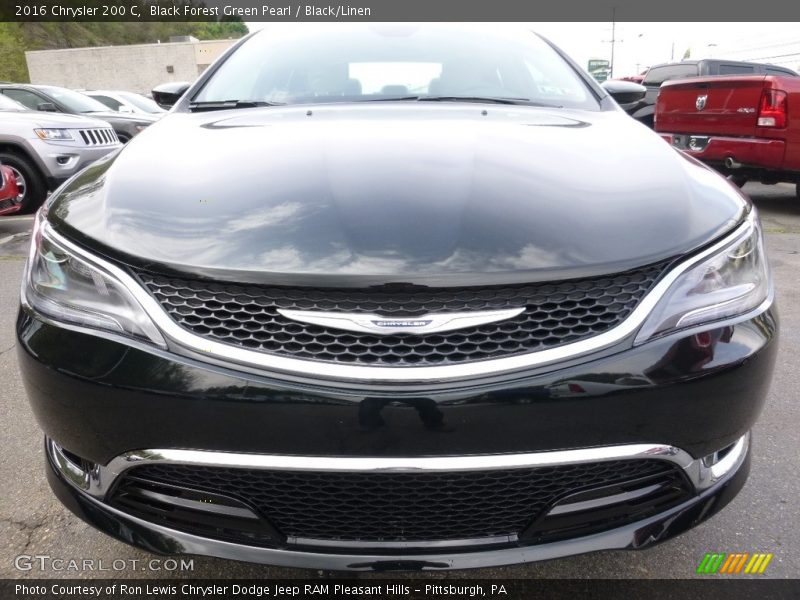 Black Forest Green Pearl / Black/Linen 2016 Chrysler 200 C