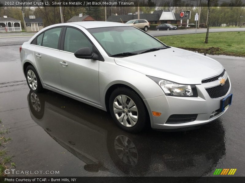 Silver Ice Metallic / Jet Black/Medium Titanium 2012 Chevrolet Cruze LS
