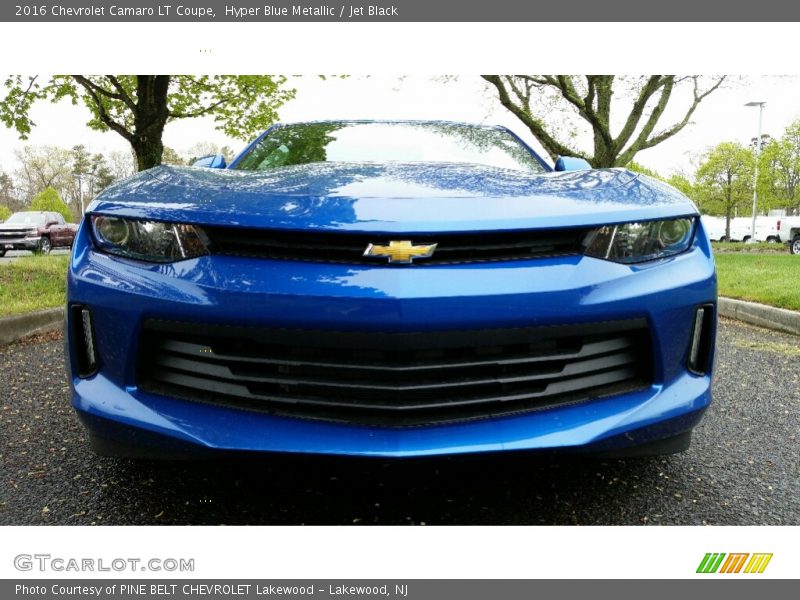 Hyper Blue Metallic / Jet Black 2016 Chevrolet Camaro LT Coupe