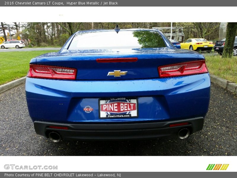 Hyper Blue Metallic / Jet Black 2016 Chevrolet Camaro LT Coupe