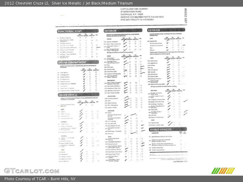 Silver Ice Metallic / Jet Black/Medium Titanium 2012 Chevrolet Cruze LS