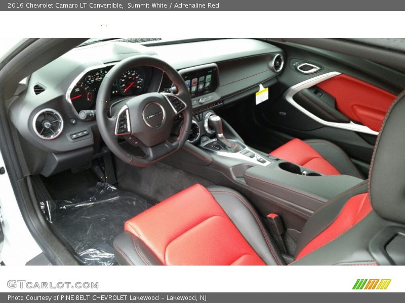 Summit White / Adrenaline Red 2016 Chevrolet Camaro LT Convertible