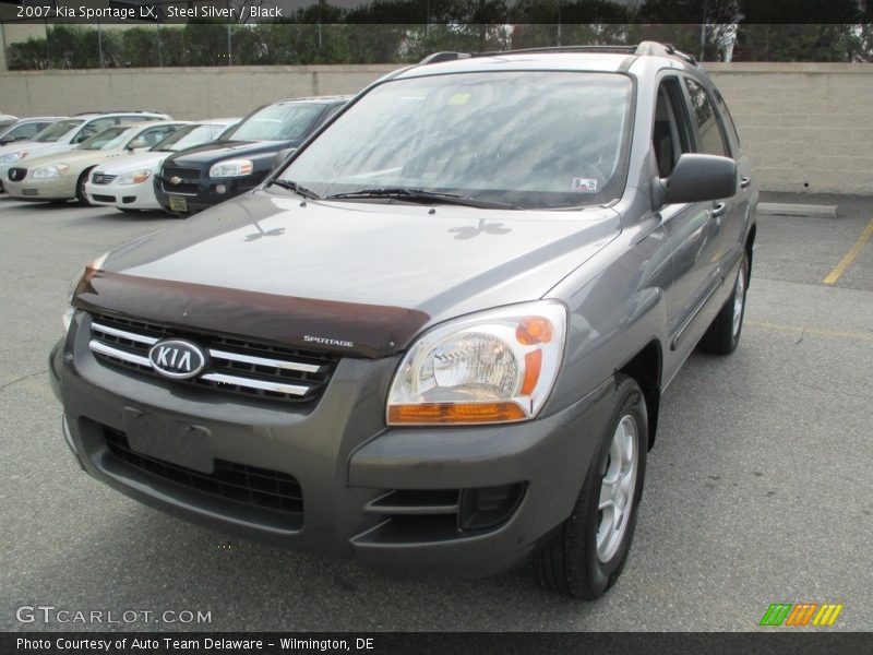 Steel Silver / Black 2007 Kia Sportage LX