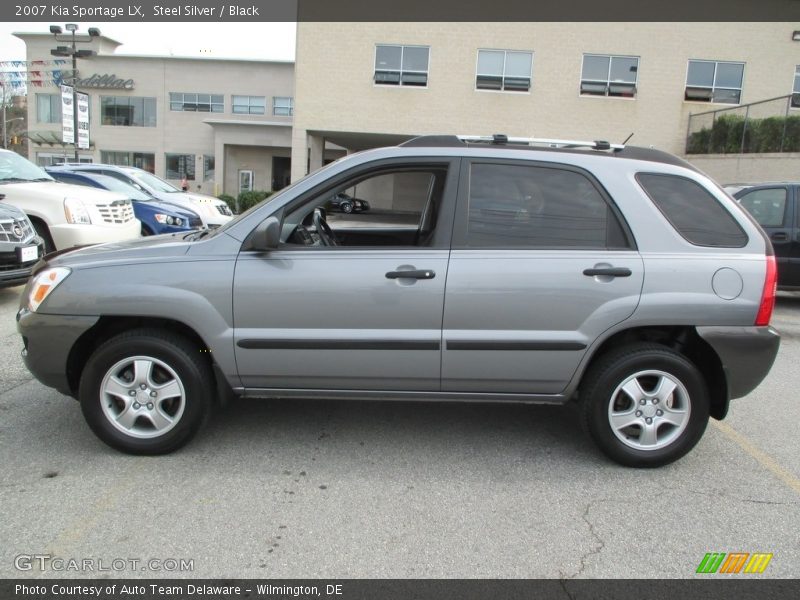 Steel Silver / Black 2007 Kia Sportage LX