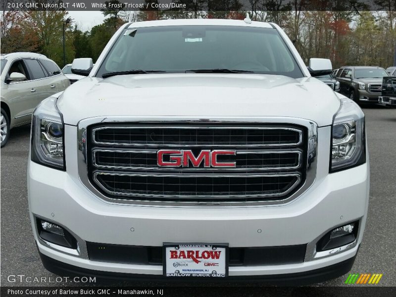 White Frost Tricoat / Cocoa/Dune 2016 GMC Yukon SLT 4WD