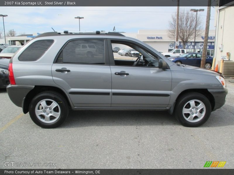 Steel Silver / Black 2007 Kia Sportage LX