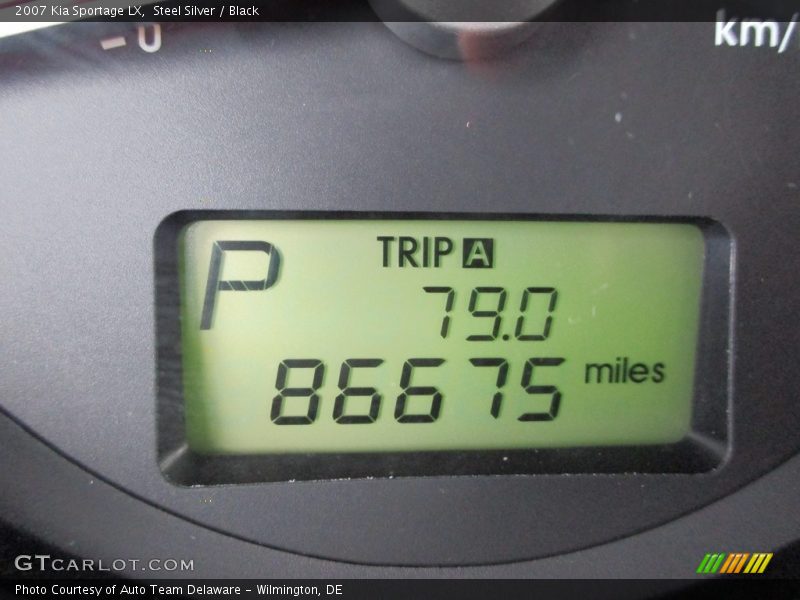 Steel Silver / Black 2007 Kia Sportage LX