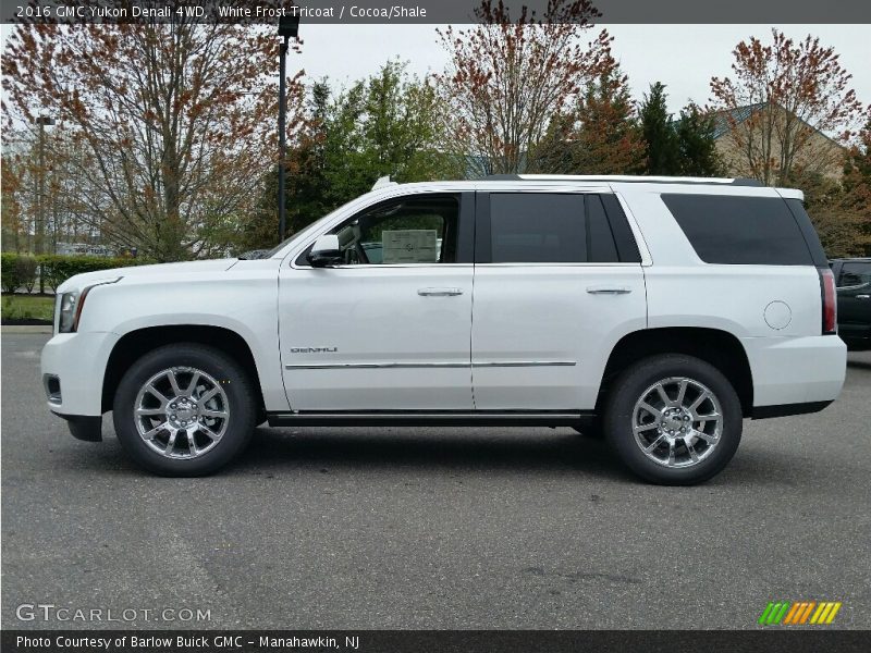 White Frost Tricoat / Cocoa/Shale 2016 GMC Yukon Denali 4WD