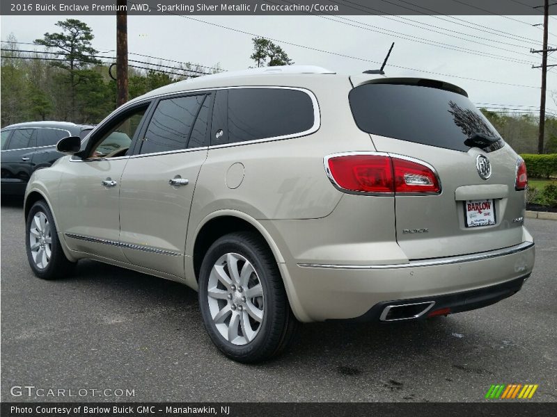 Sparkling Silver Metallic / Choccachino/Cocoa 2016 Buick Enclave Premium AWD