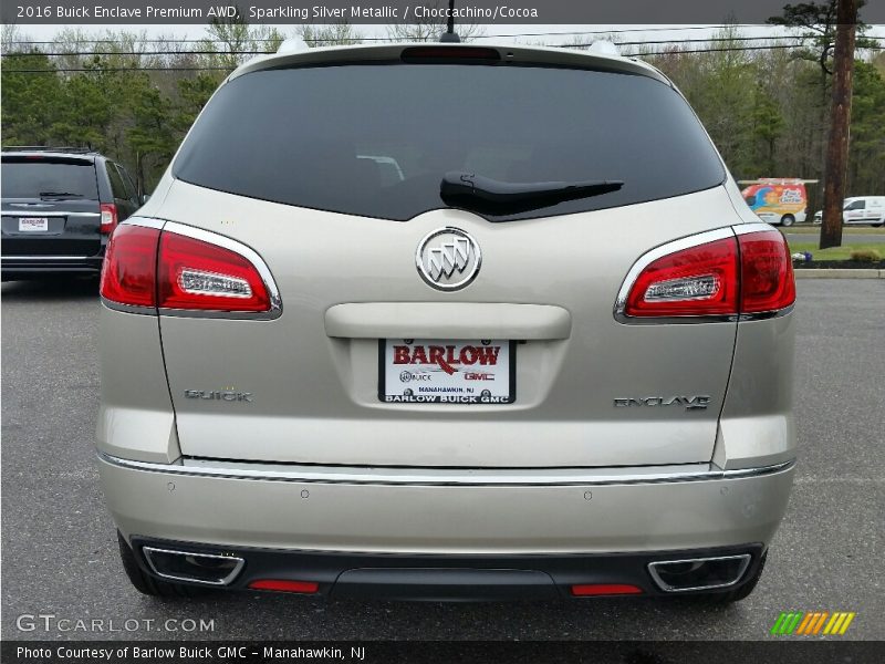 Sparkling Silver Metallic / Choccachino/Cocoa 2016 Buick Enclave Premium AWD