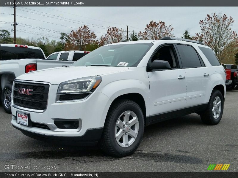 Summit White / Ebony 2016 GMC Acadia SLE