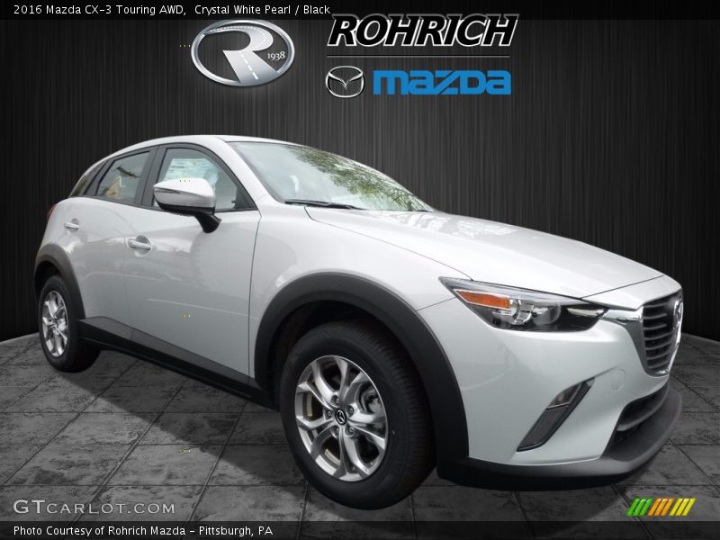 Crystal White Pearl / Black 2016 Mazda CX-3 Touring AWD