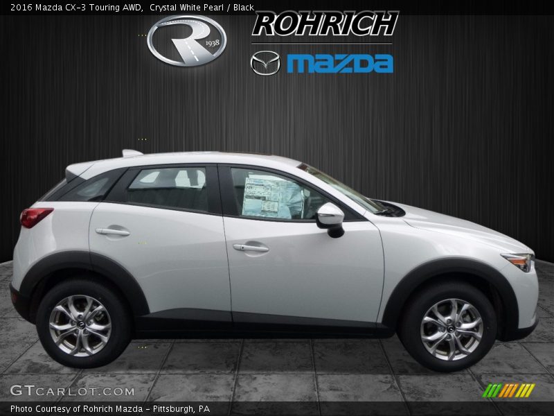 Crystal White Pearl / Black 2016 Mazda CX-3 Touring AWD