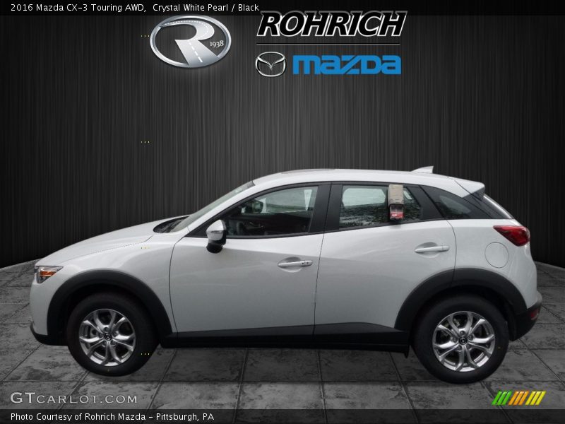 Crystal White Pearl / Black 2016 Mazda CX-3 Touring AWD