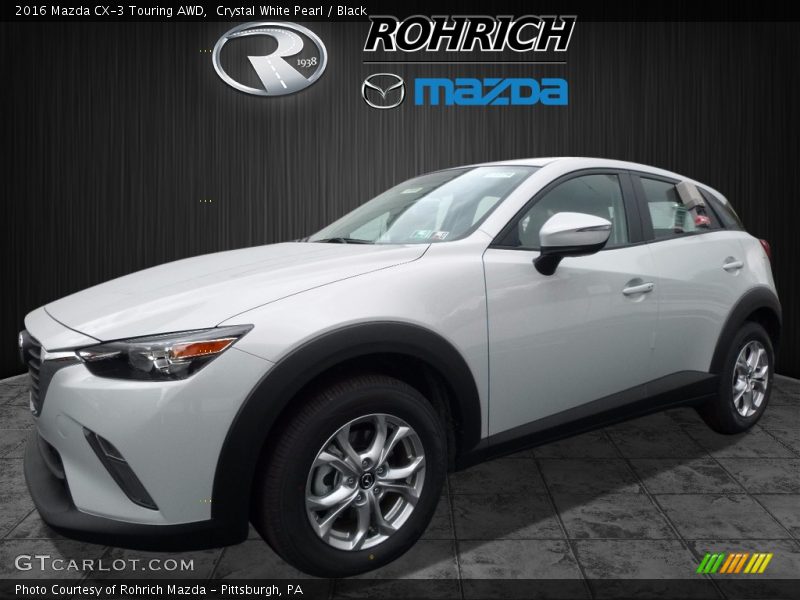 Crystal White Pearl / Black 2016 Mazda CX-3 Touring AWD