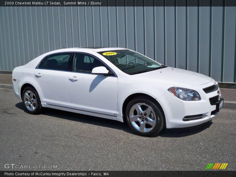 Summit White / Ebony 2009 Chevrolet Malibu LT Sedan
