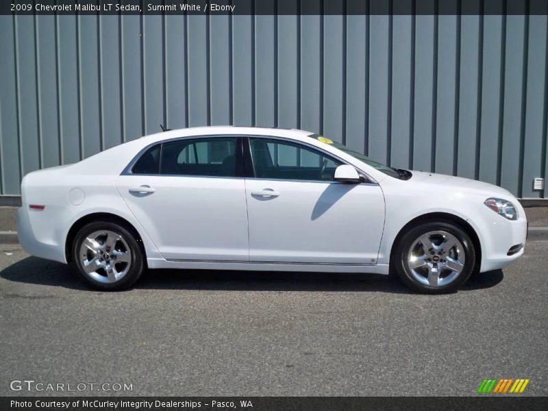 Summit White / Ebony 2009 Chevrolet Malibu LT Sedan