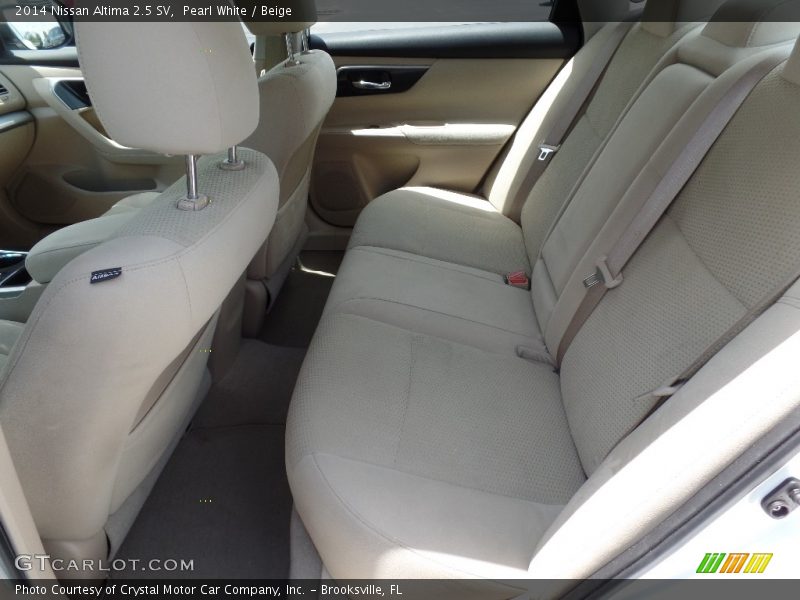 Pearl White / Beige 2014 Nissan Altima 2.5 SV