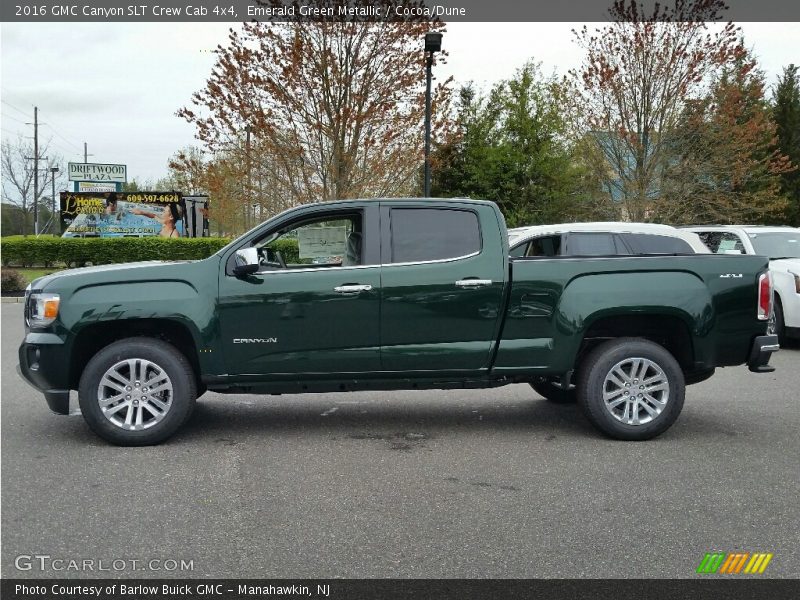  2016 Canyon SLT Crew Cab 4x4 Emerald Green Metallic