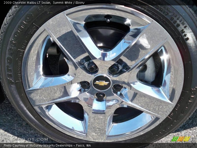 Summit White / Ebony 2009 Chevrolet Malibu LT Sedan