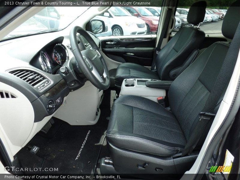 True Blue Pearl / Black/Light Graystone 2013 Chrysler Town & Country Touring - L