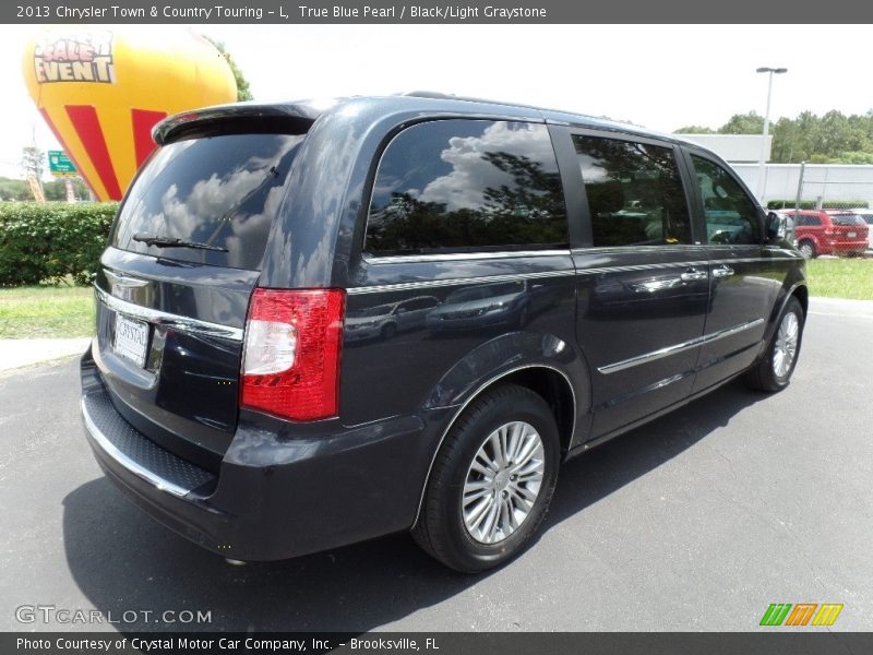 True Blue Pearl / Black/Light Graystone 2013 Chrysler Town & Country Touring - L