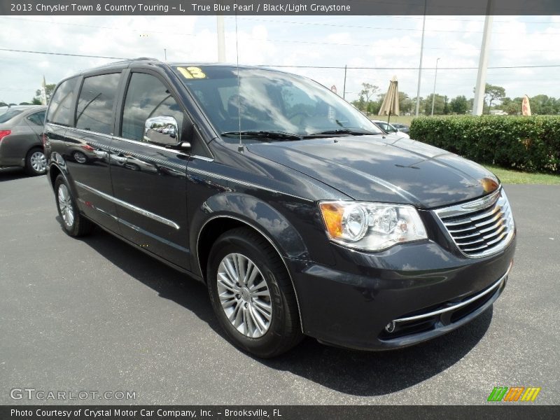 True Blue Pearl / Black/Light Graystone 2013 Chrysler Town & Country Touring - L