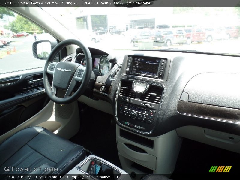 True Blue Pearl / Black/Light Graystone 2013 Chrysler Town & Country Touring - L