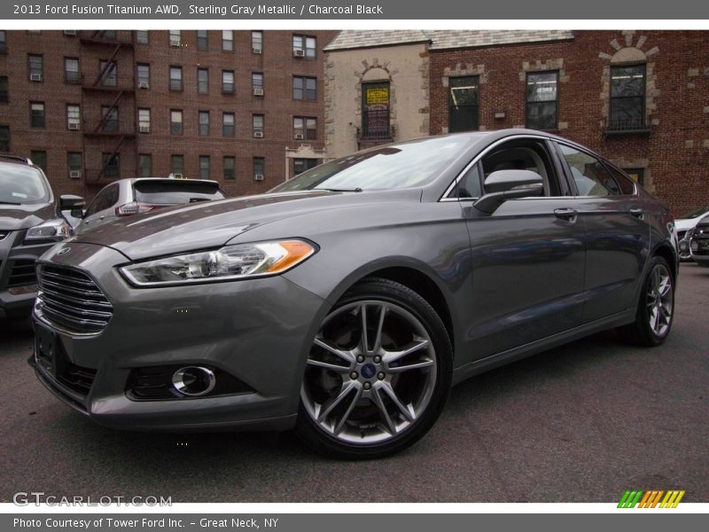 Sterling Gray Metallic / Charcoal Black 2013 Ford Fusion Titanium AWD