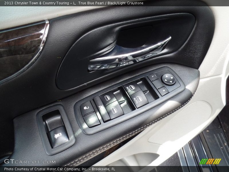 True Blue Pearl / Black/Light Graystone 2013 Chrysler Town & Country Touring - L