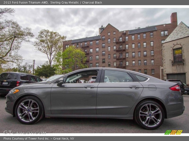 Sterling Gray Metallic / Charcoal Black 2013 Ford Fusion Titanium AWD
