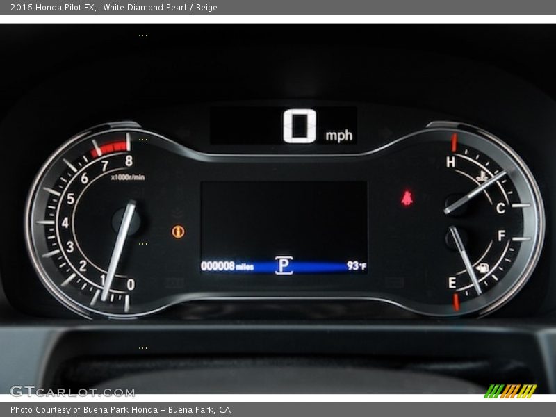 White Diamond Pearl / Beige 2016 Honda Pilot EX