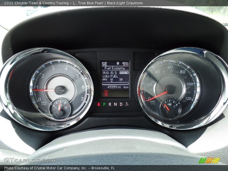 True Blue Pearl / Black/Light Graystone 2013 Chrysler Town & Country Touring - L