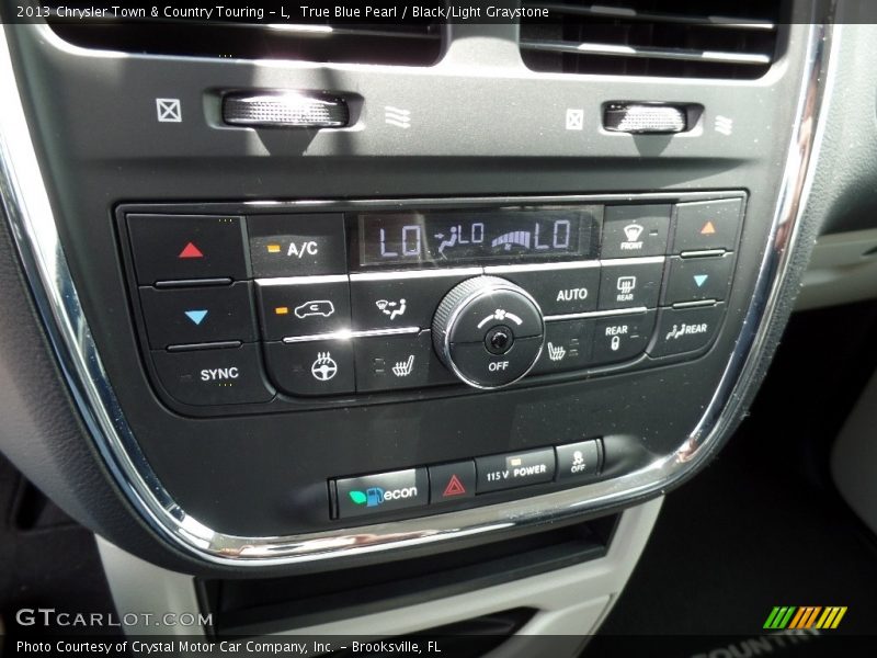 True Blue Pearl / Black/Light Graystone 2013 Chrysler Town & Country Touring - L