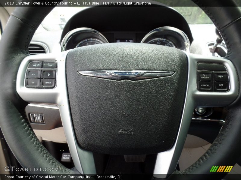 True Blue Pearl / Black/Light Graystone 2013 Chrysler Town & Country Touring - L
