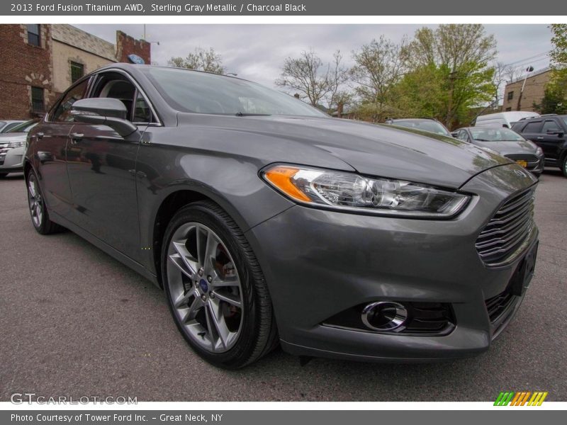 Sterling Gray Metallic / Charcoal Black 2013 Ford Fusion Titanium AWD