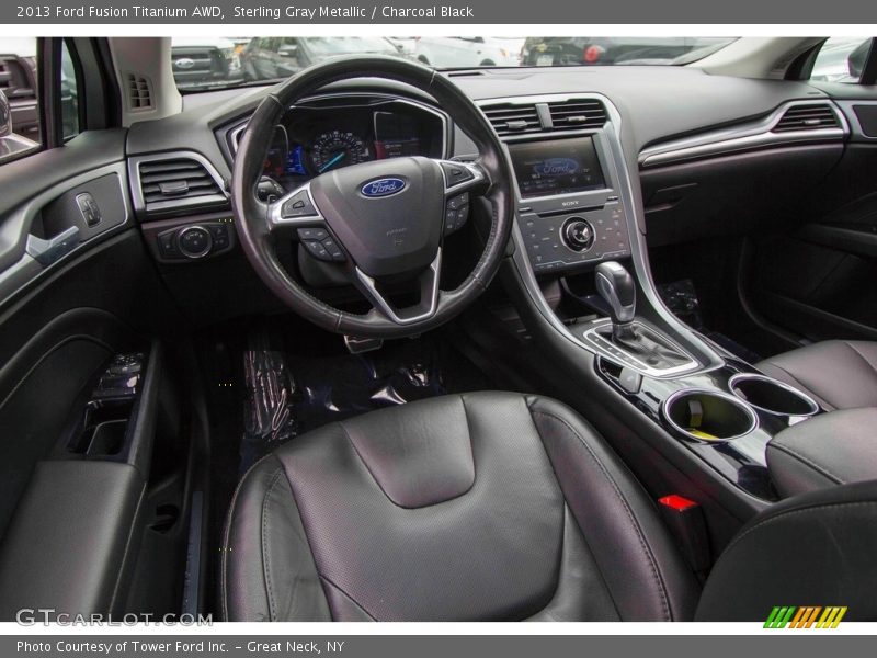 Sterling Gray Metallic / Charcoal Black 2013 Ford Fusion Titanium AWD