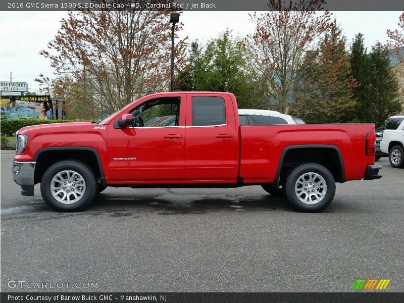 Cardinal Red / Jet Black 2016 GMC Sierra 1500 SLE Double Cab 4WD