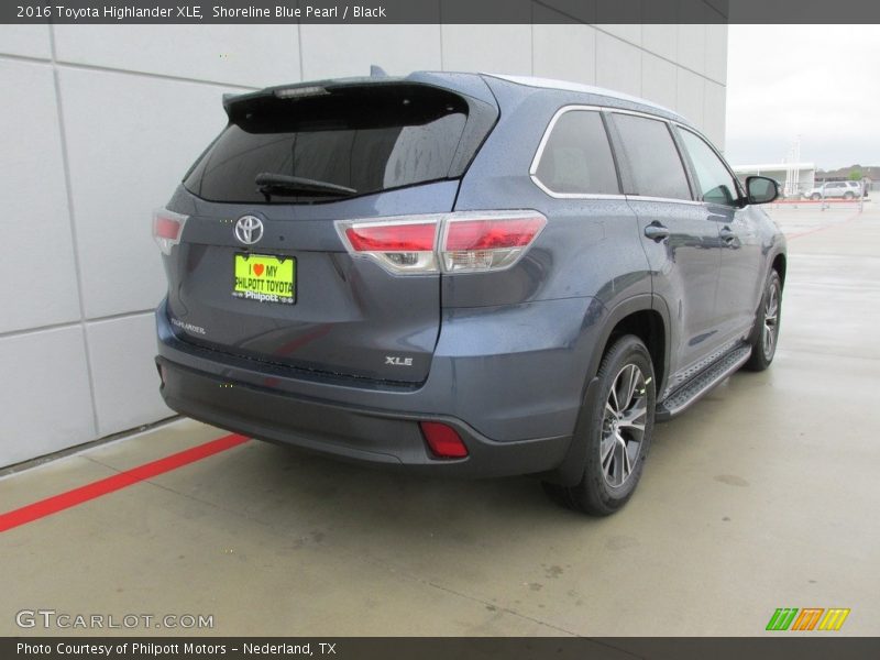 Shoreline Blue Pearl / Black 2016 Toyota Highlander XLE