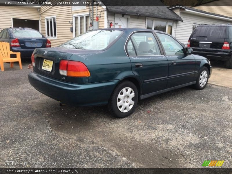 Cypress Green Pearl / Beige 1998 Honda Civic LX Sedan