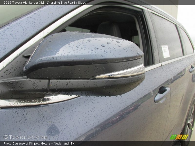 Shoreline Blue Pearl / Black 2016 Toyota Highlander XLE