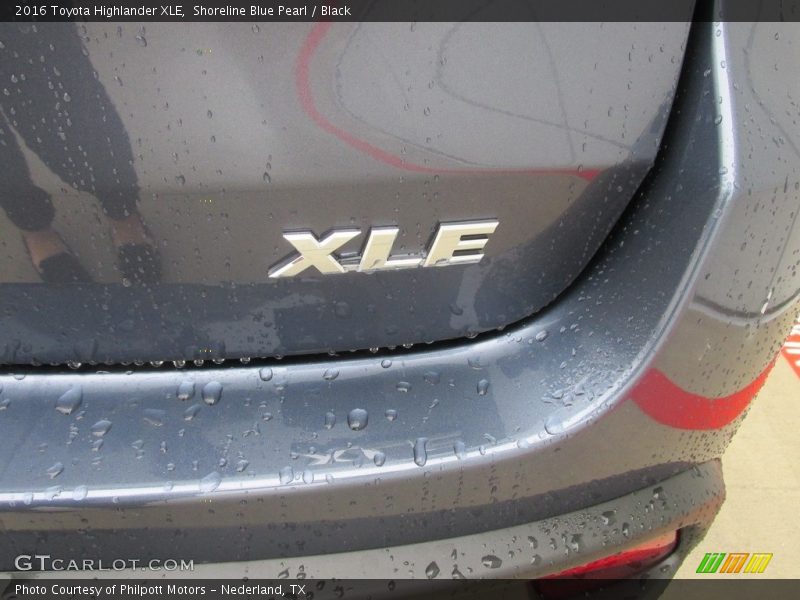 Shoreline Blue Pearl / Black 2016 Toyota Highlander XLE