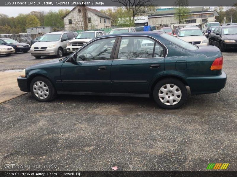 Cypress Green Pearl / Beige 1998 Honda Civic LX Sedan