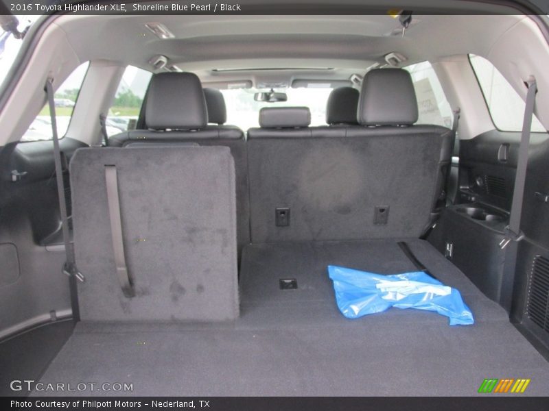 Shoreline Blue Pearl / Black 2016 Toyota Highlander XLE