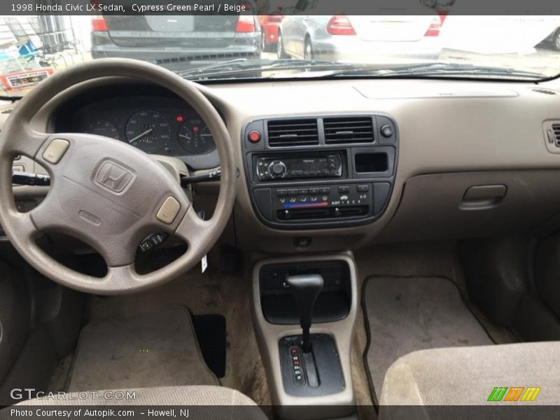 Cypress Green Pearl / Beige 1998 Honda Civic LX Sedan