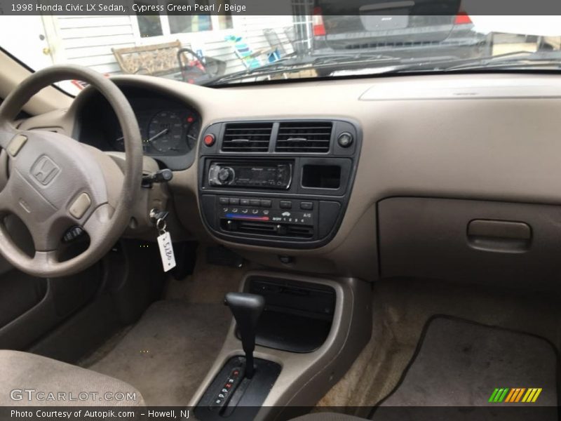 Cypress Green Pearl / Beige 1998 Honda Civic LX Sedan