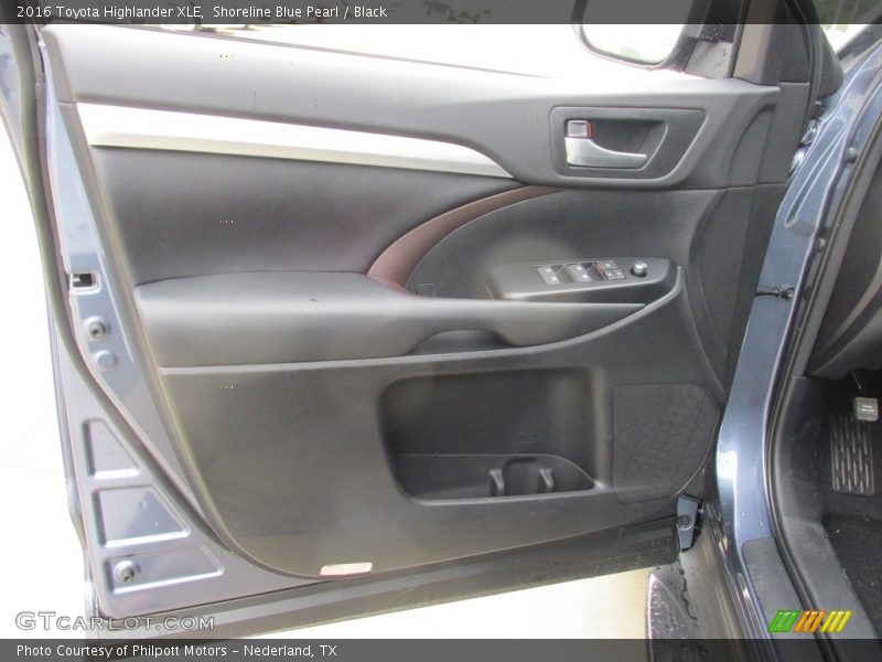 Shoreline Blue Pearl / Black 2016 Toyota Highlander XLE