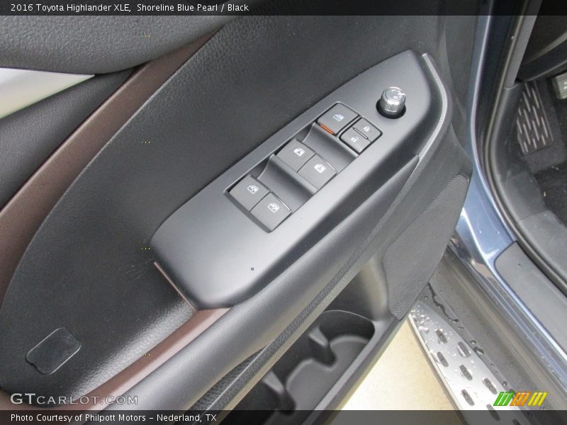 Shoreline Blue Pearl / Black 2016 Toyota Highlander XLE